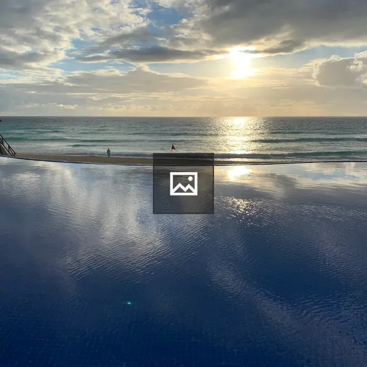 Infinity pool view over Caribbean sea