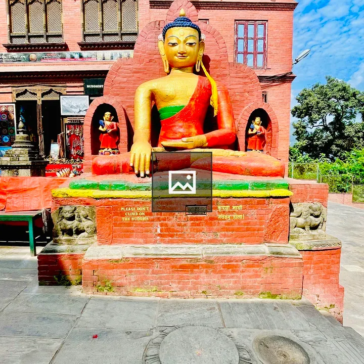 Buddha statue at Swayambhunath