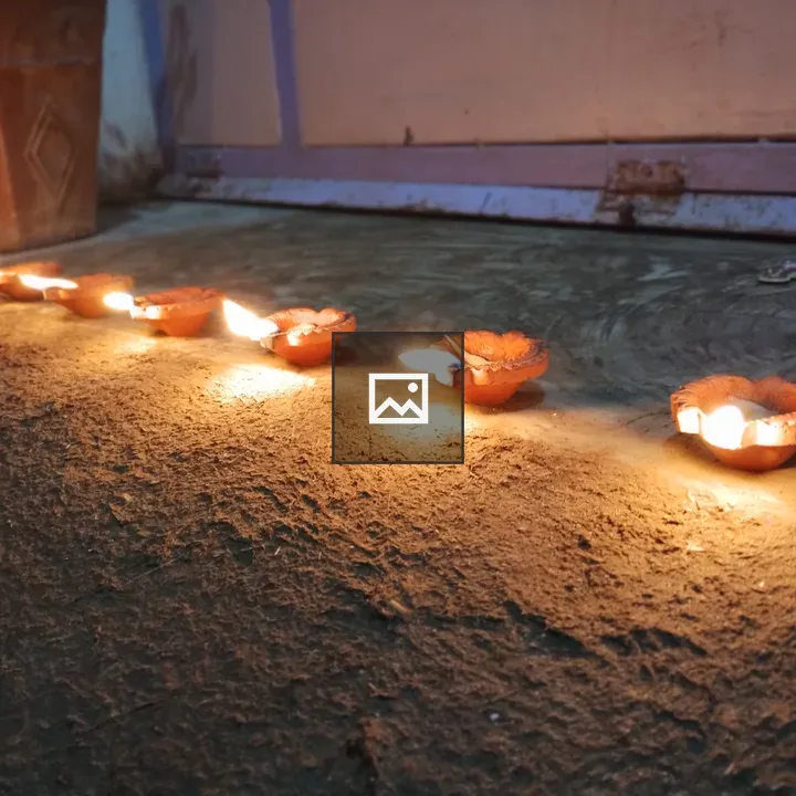 Diwali Diya in Row