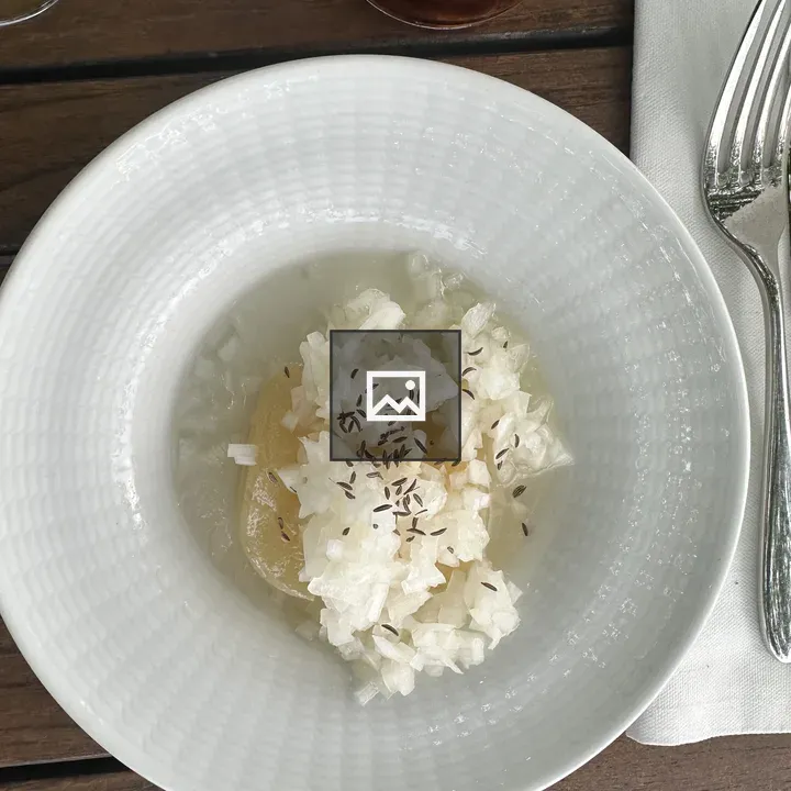 Potato dish in shallow bowl