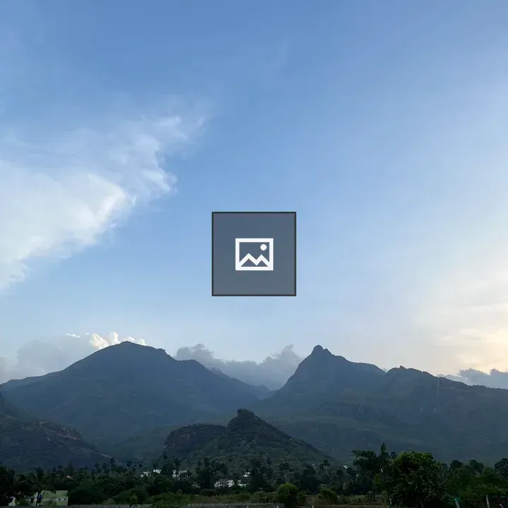 Serene landscape with mountains