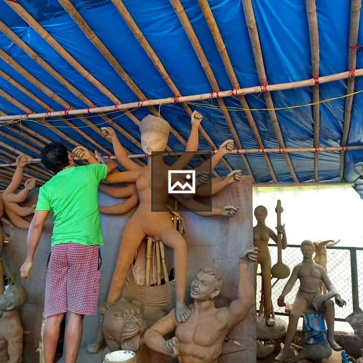 Man Creating Hindu Idols