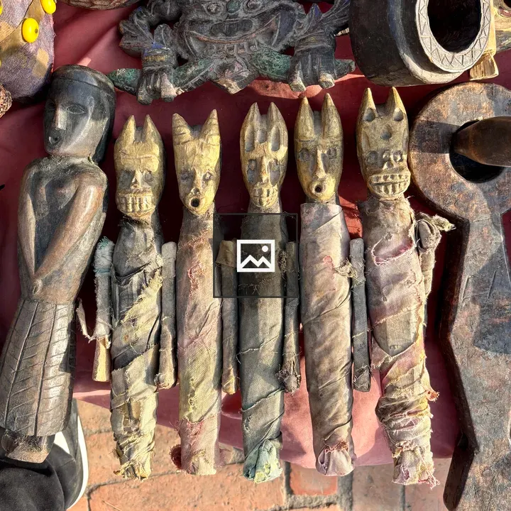 Nepali wooden folk dolls