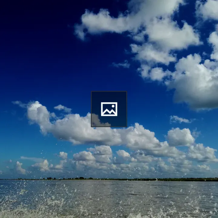 Landscape with river and blue sky
