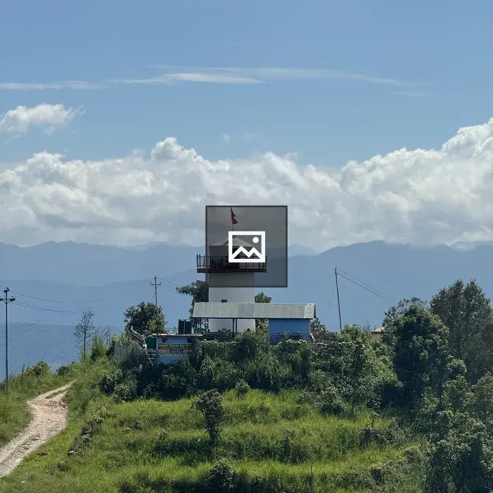 View of cloudy sky over Nepal landmark