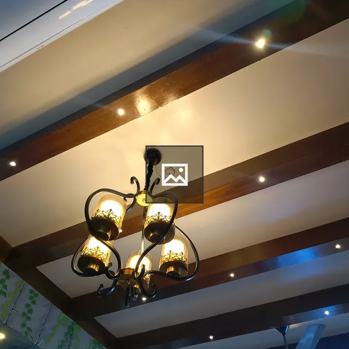 Rustic chandelier with bulbs