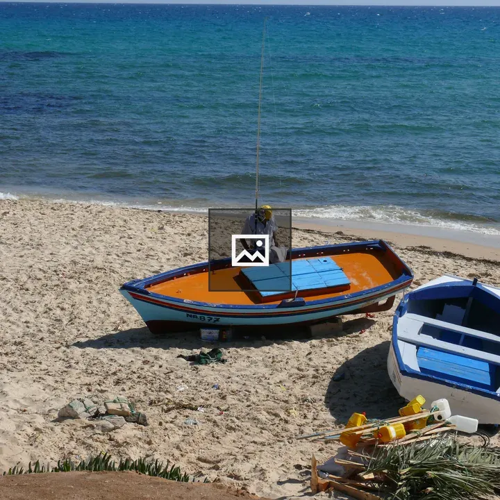 Artisanal fishing boats in Tunisia