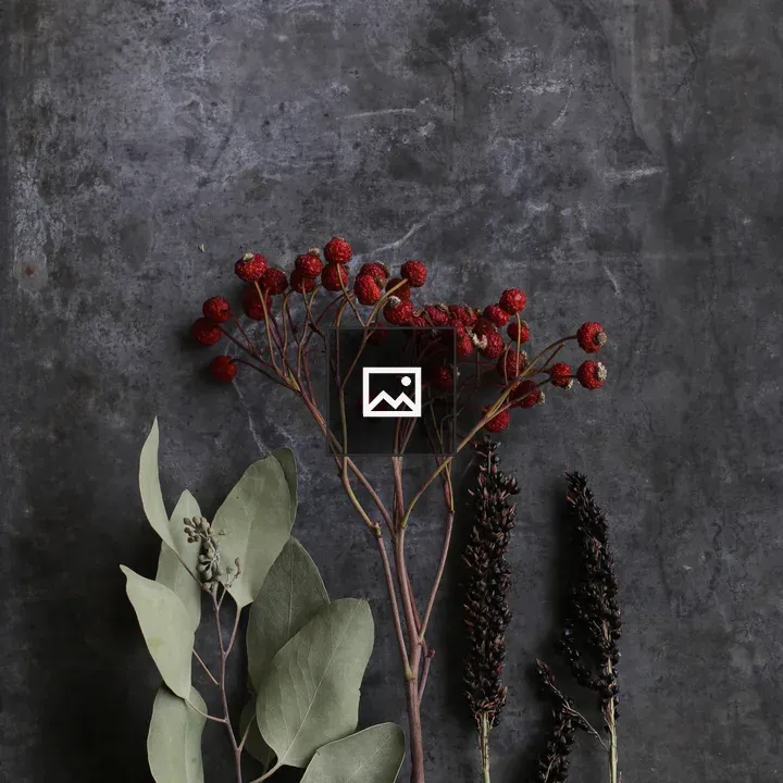 Dried flowers in portrait