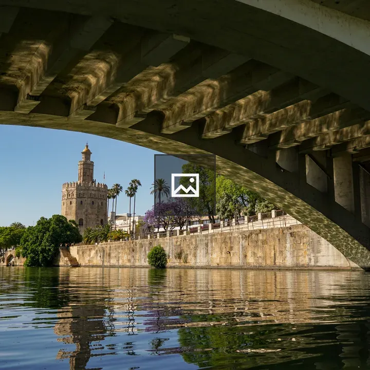 View of Torre del Oro from San Telmo Bridge