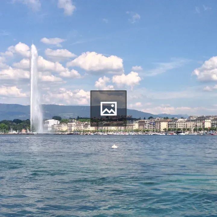 Jet d'Eau and Lake Geneva shoreline