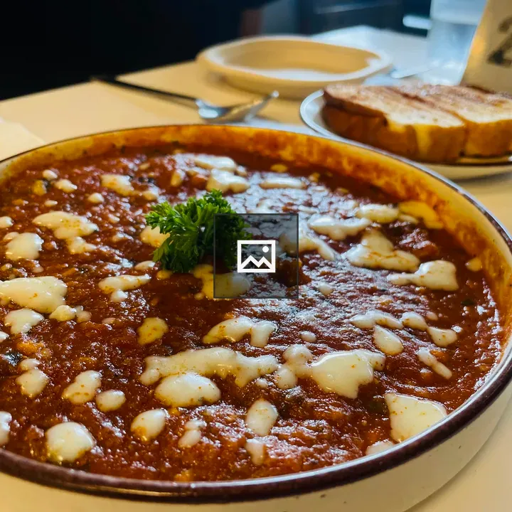 Lasagna soup close-up