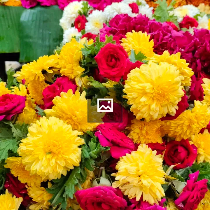 Vibrant blossoms for temple offerings