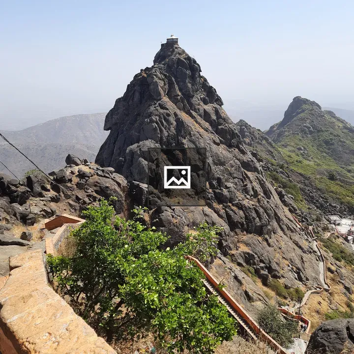 Mountain photo with blue sky