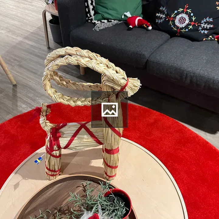 Nordic deer straw decoration