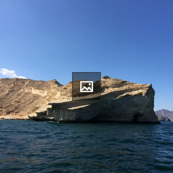 Rocky coastline cliff and sea