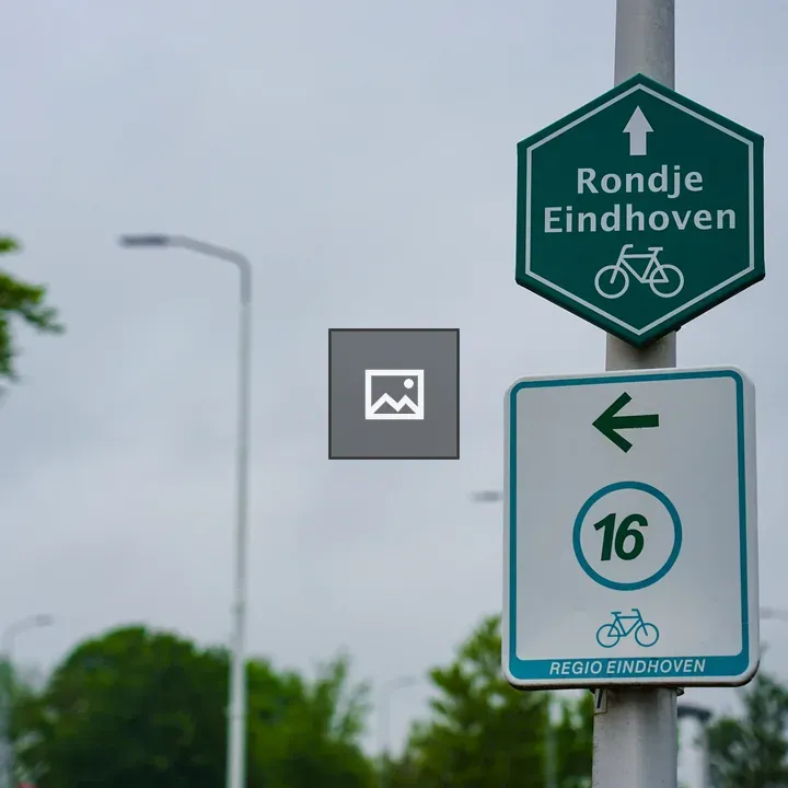 Bike Route Sign Post