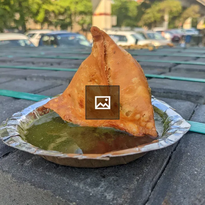Samosa on Plate with Sauces