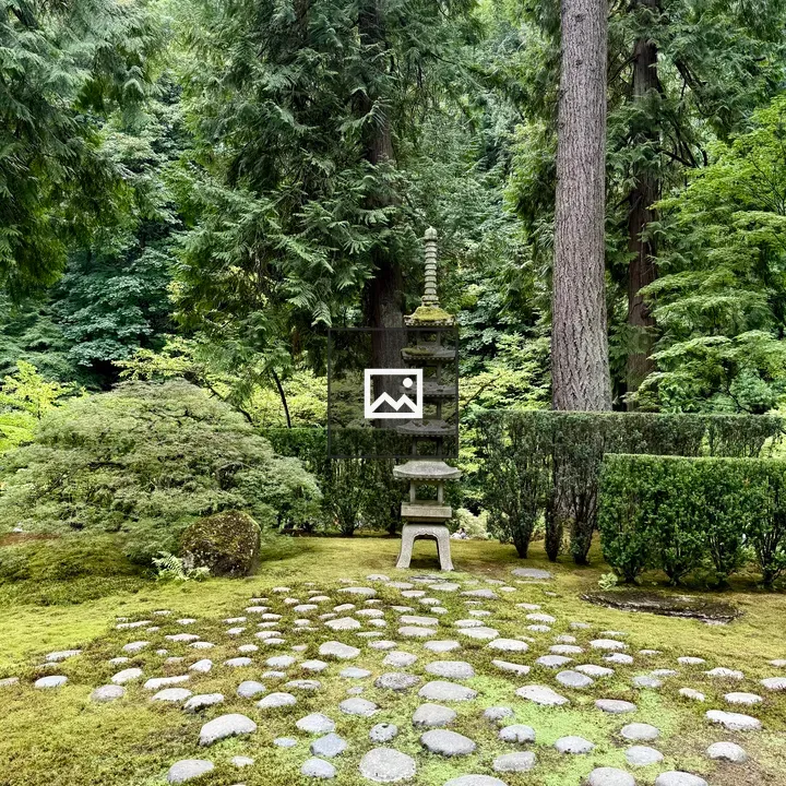 Stone pagoda in Japanese Garden