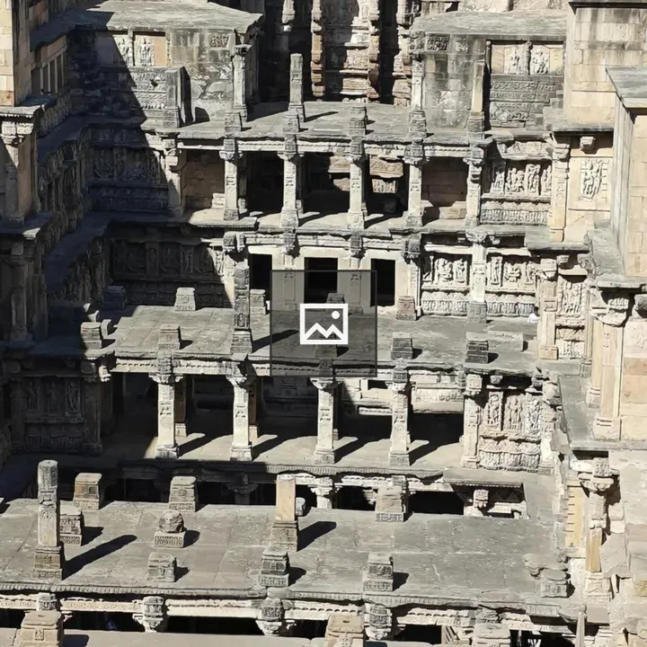 Historic stepwell carvings
