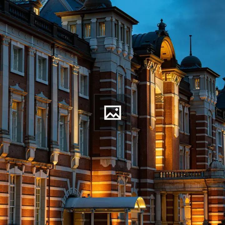 Front of JR Tokyo Station at Night