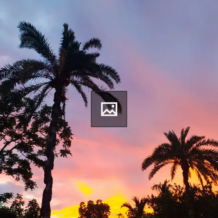 Village summer sunset