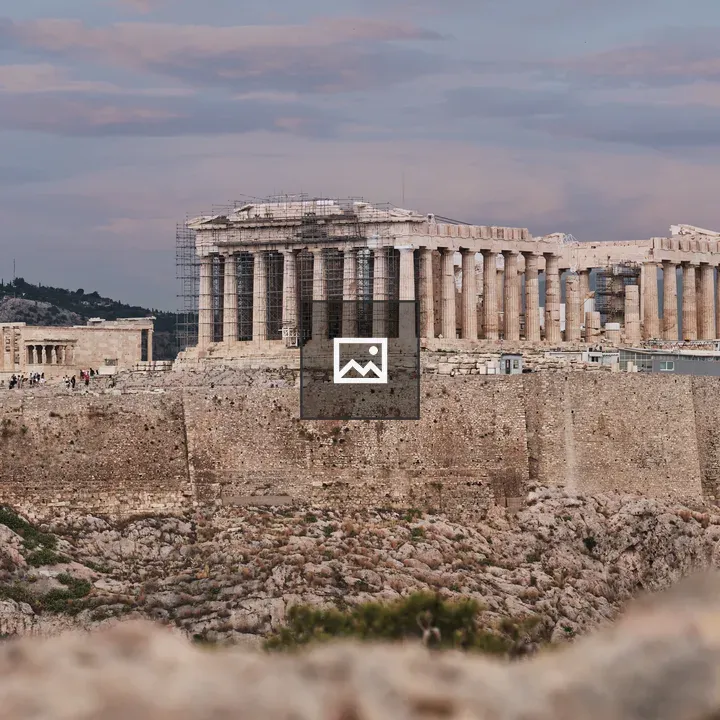Parthenon from afar in Athens