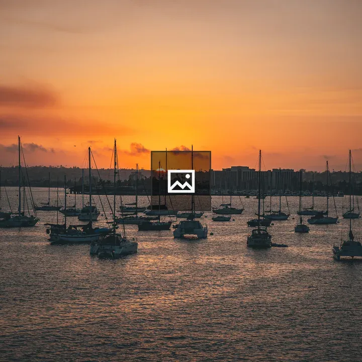 Sunset Harbor with Boat