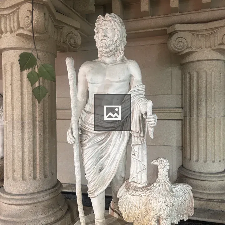 Statue of a Bearded Man with Staff