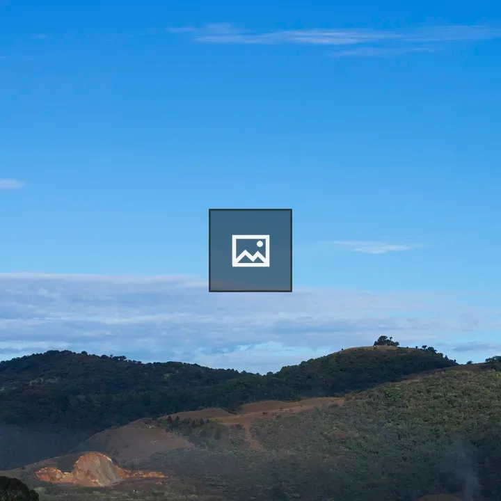 Landscape view of hills in Cartago, Costa Rica