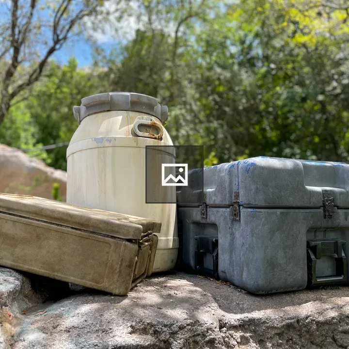 Rock scene with random items