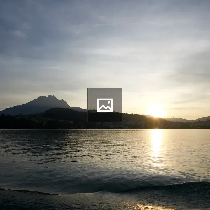 Sunset at a lakeside landscape