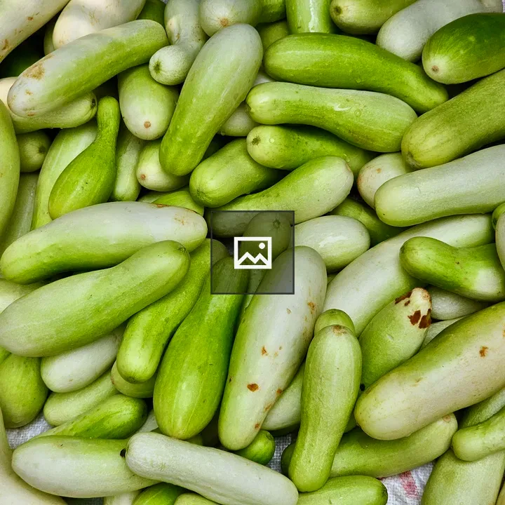 Heap of green cucumbers