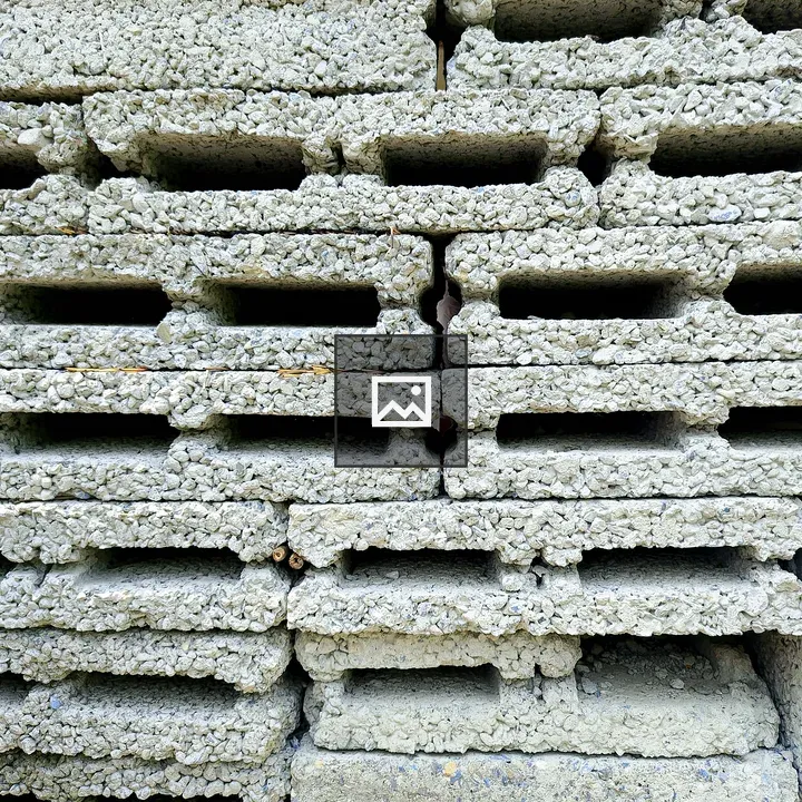 Stacked concrete blocks