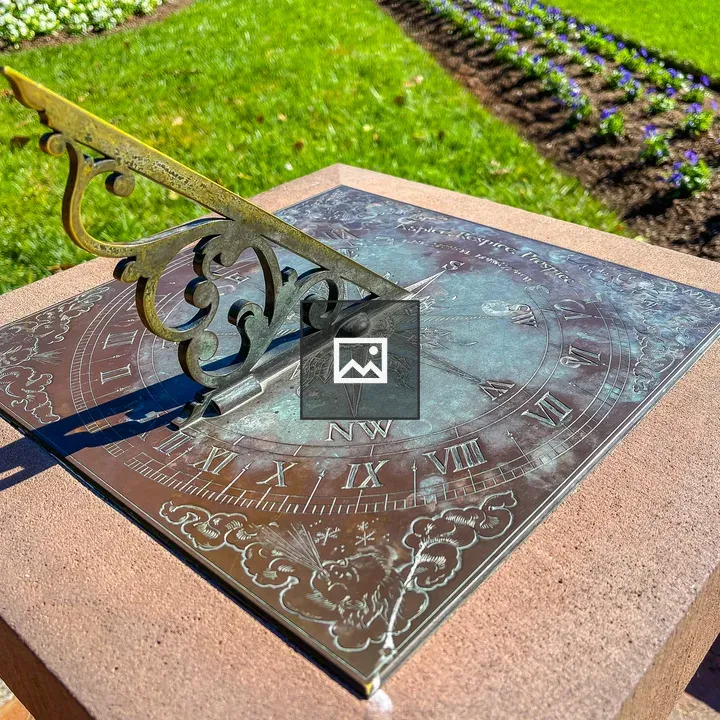 Sundial in a garden
