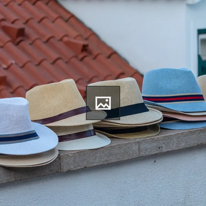 Hat collection on display