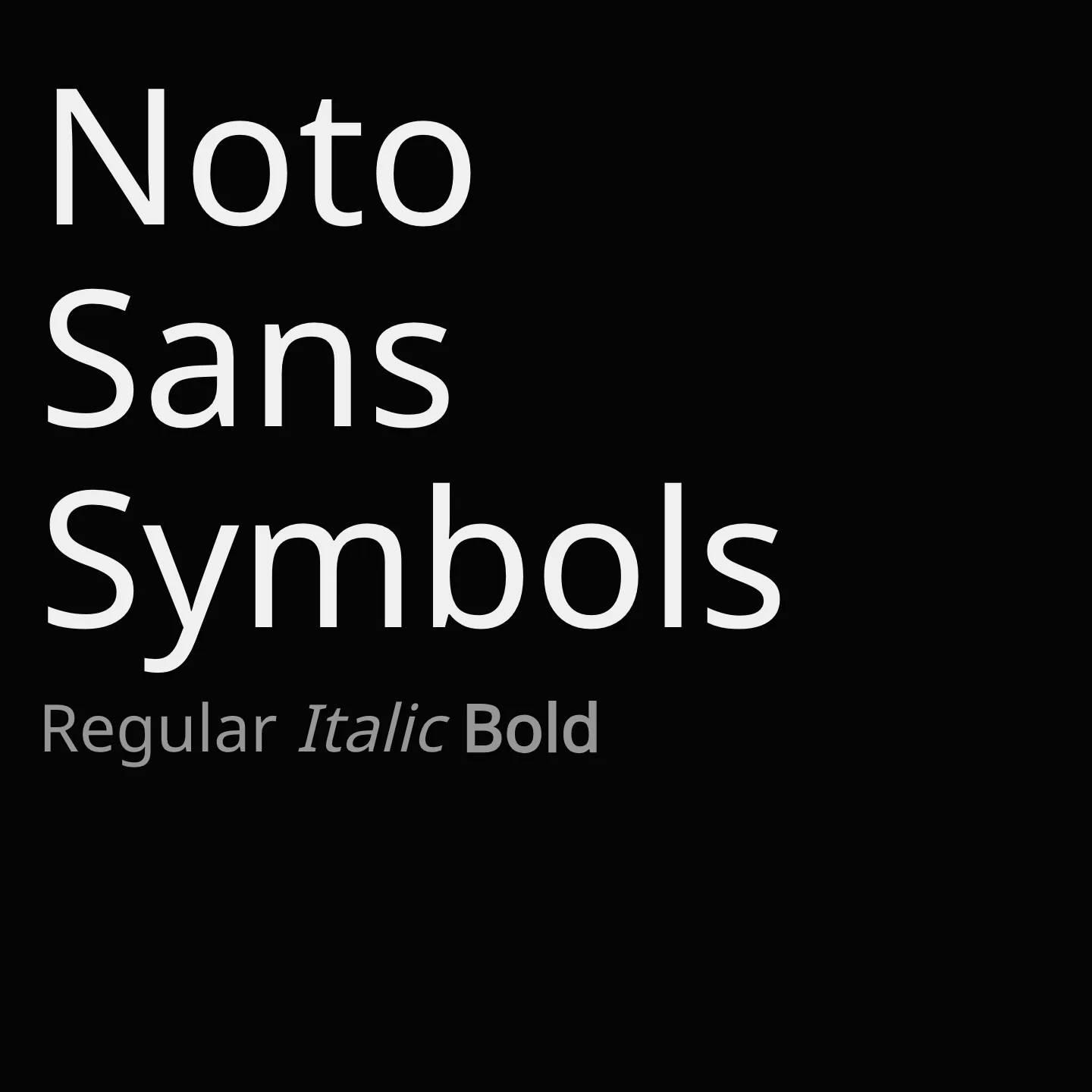 Noto Sans Symbols