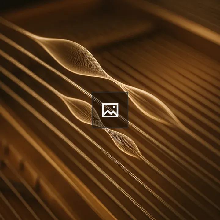 Piano string vibrating