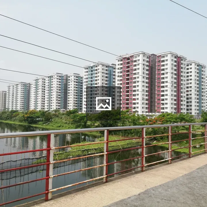 Apartments and Water Pond