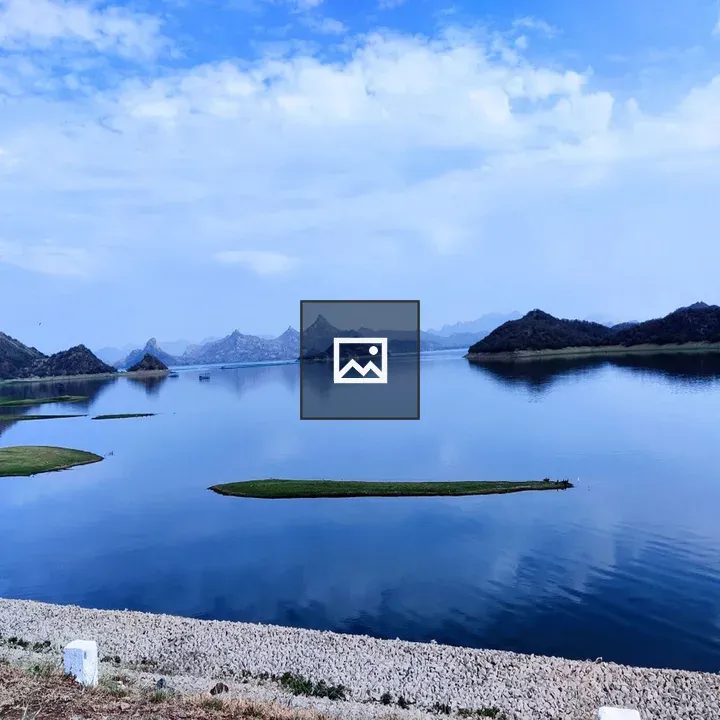 Blue river landscape