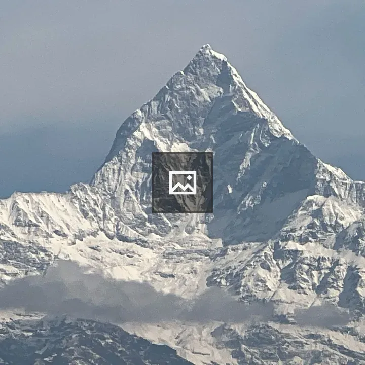 Snowy mountain peak