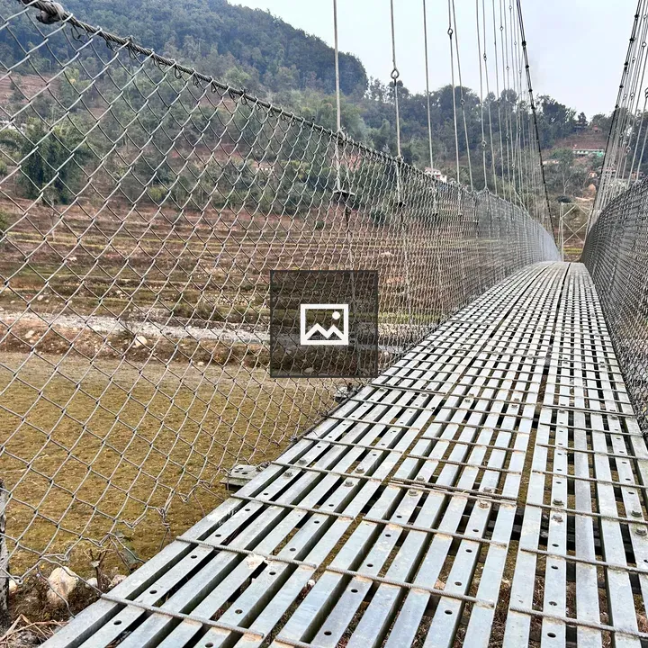 Suspension Bridge Between Nepalese Municipalities