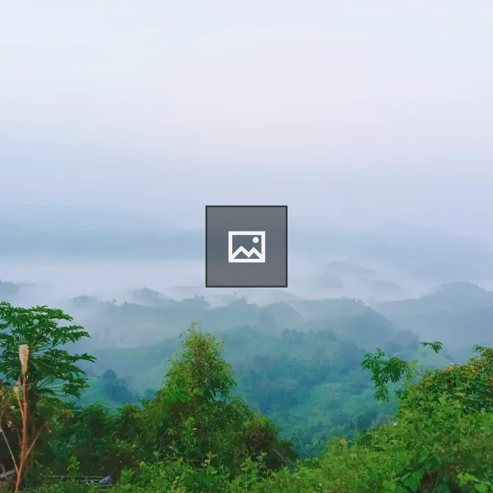 Mist and hills landscape