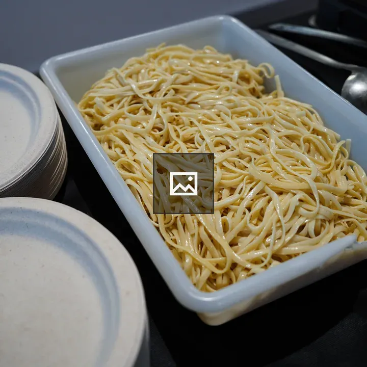 Pasta Noodles on Serving Dish