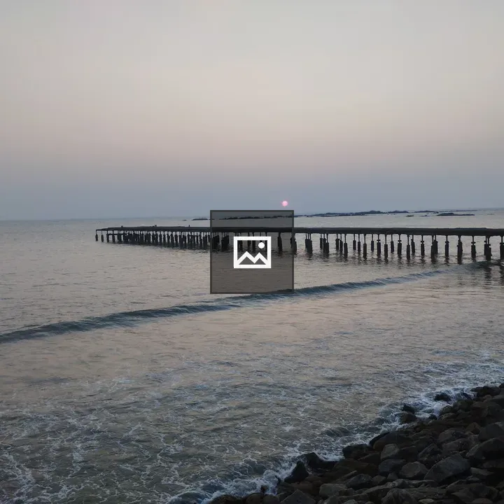 Old Sea Bridge at Sunset