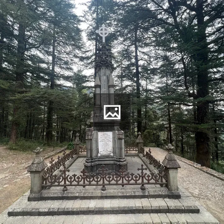 Stone monument in a forest