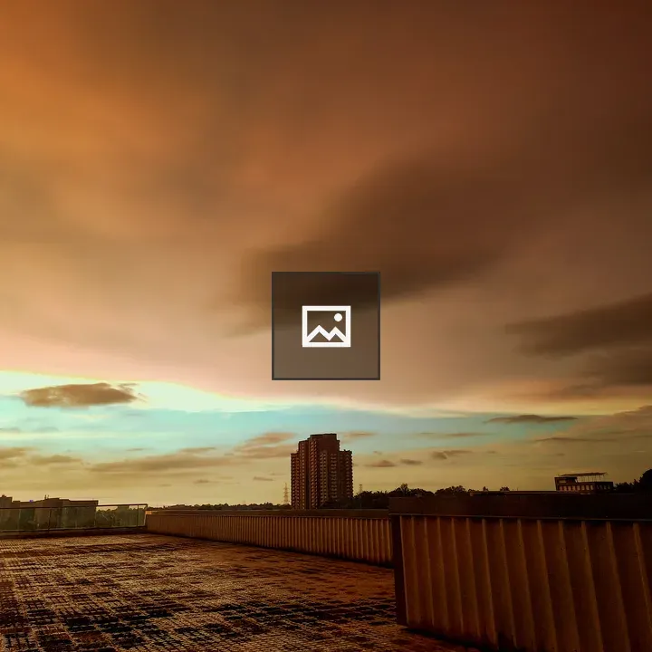 Evening sky over nature