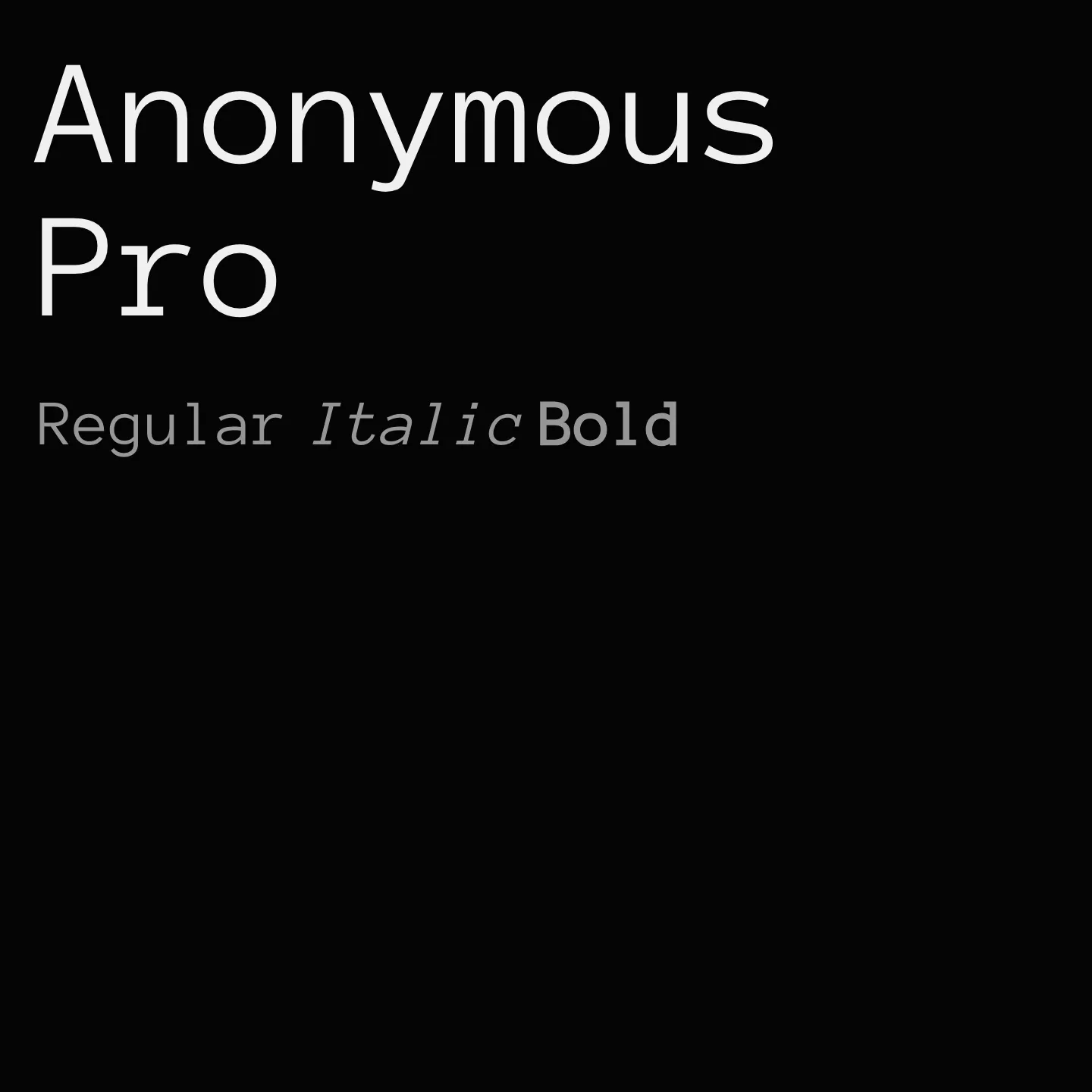 Anonymous Pro