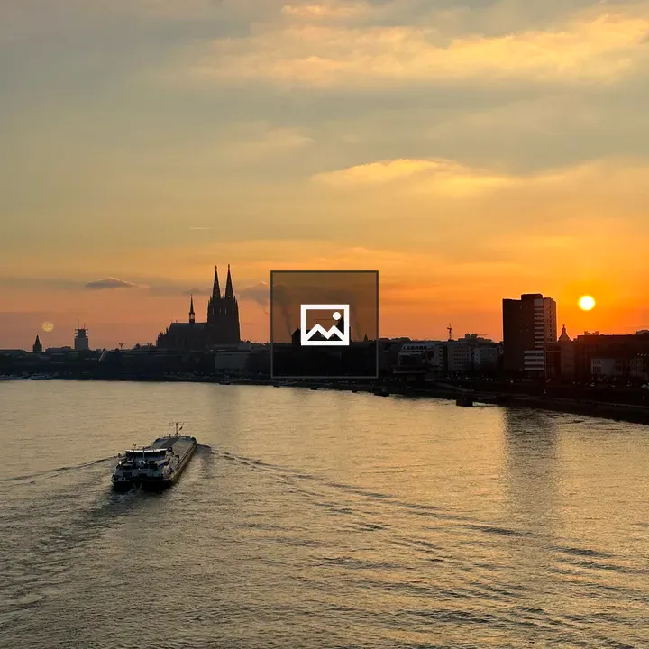 View over Rhine at Cologne Cathedral
