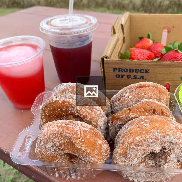 Sugar donuts and lemonade trio