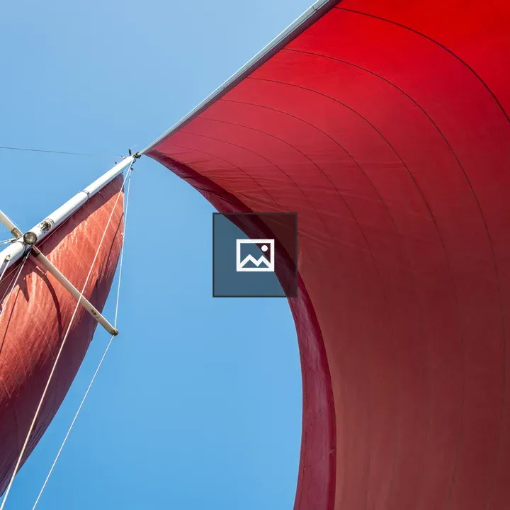 Mast and Red Sails from Deck